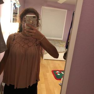 Light pink floral crop top